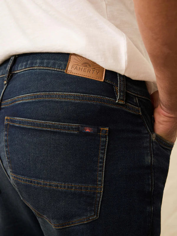 Stretch Terry Indigo 5-Pocket Pant