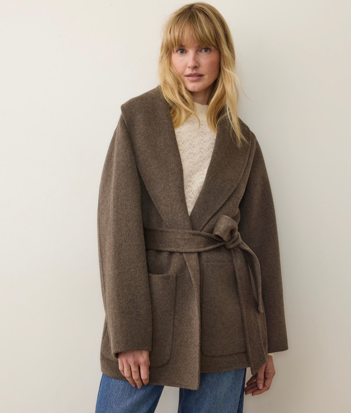 Colette Belted Wool Coat
