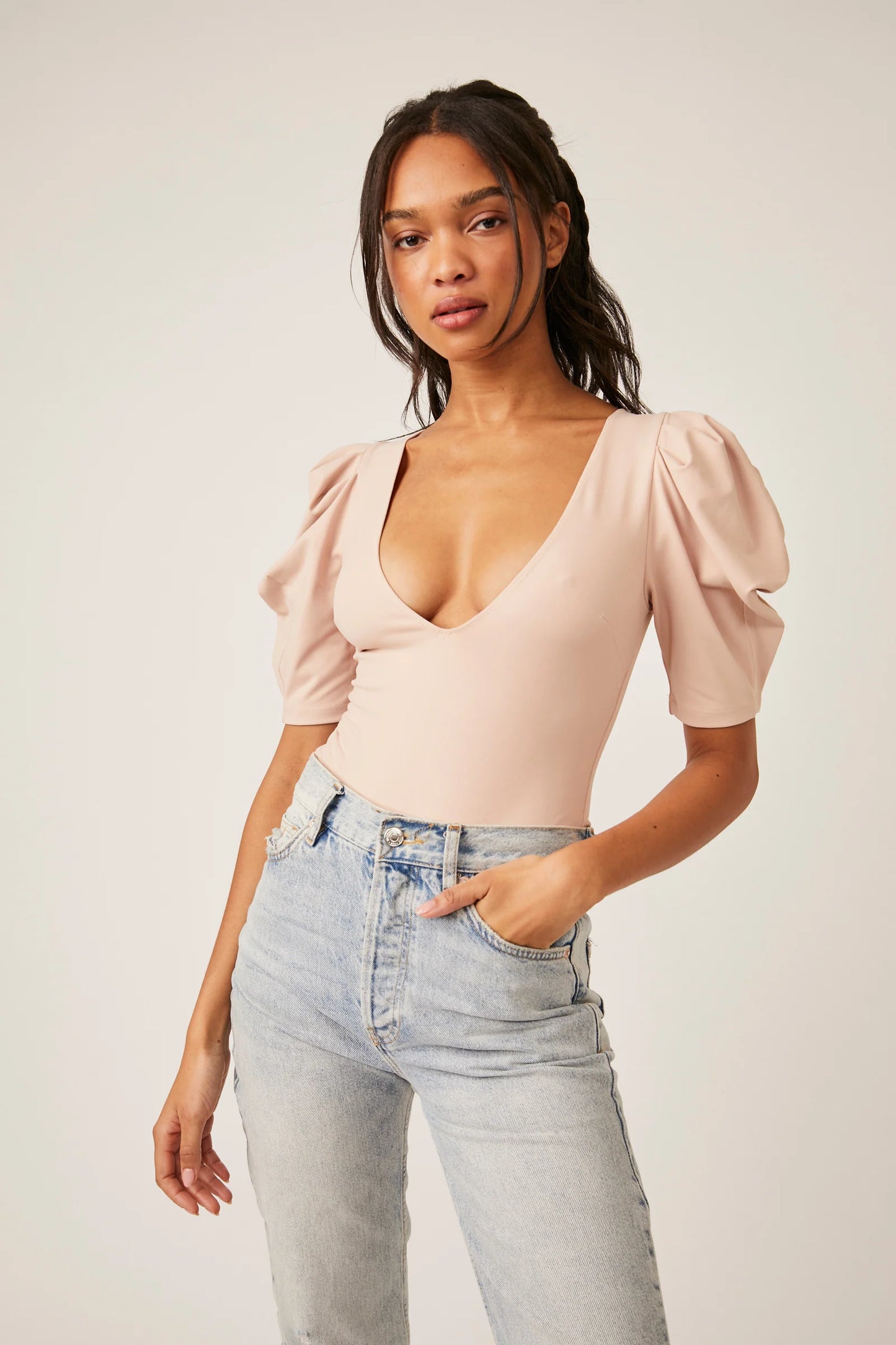 Va Va Voop Bodysuit- 3/4 sleeve