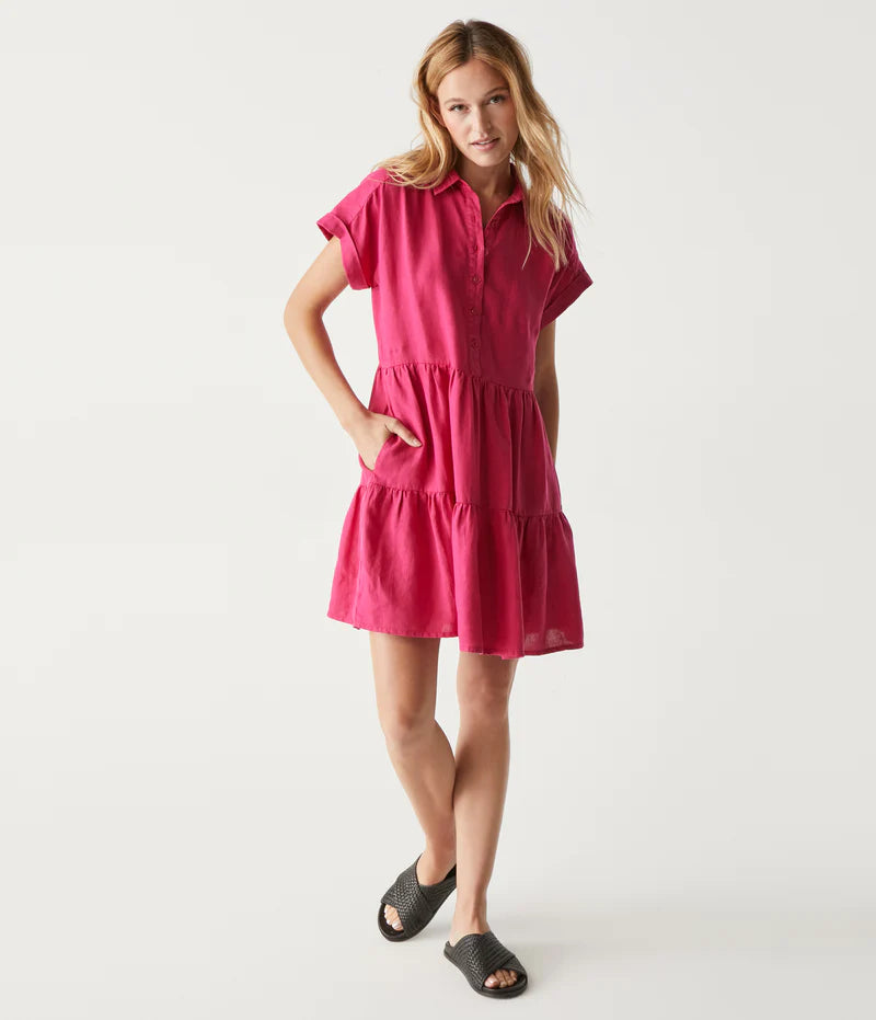 Greta Tiered Linen Dress