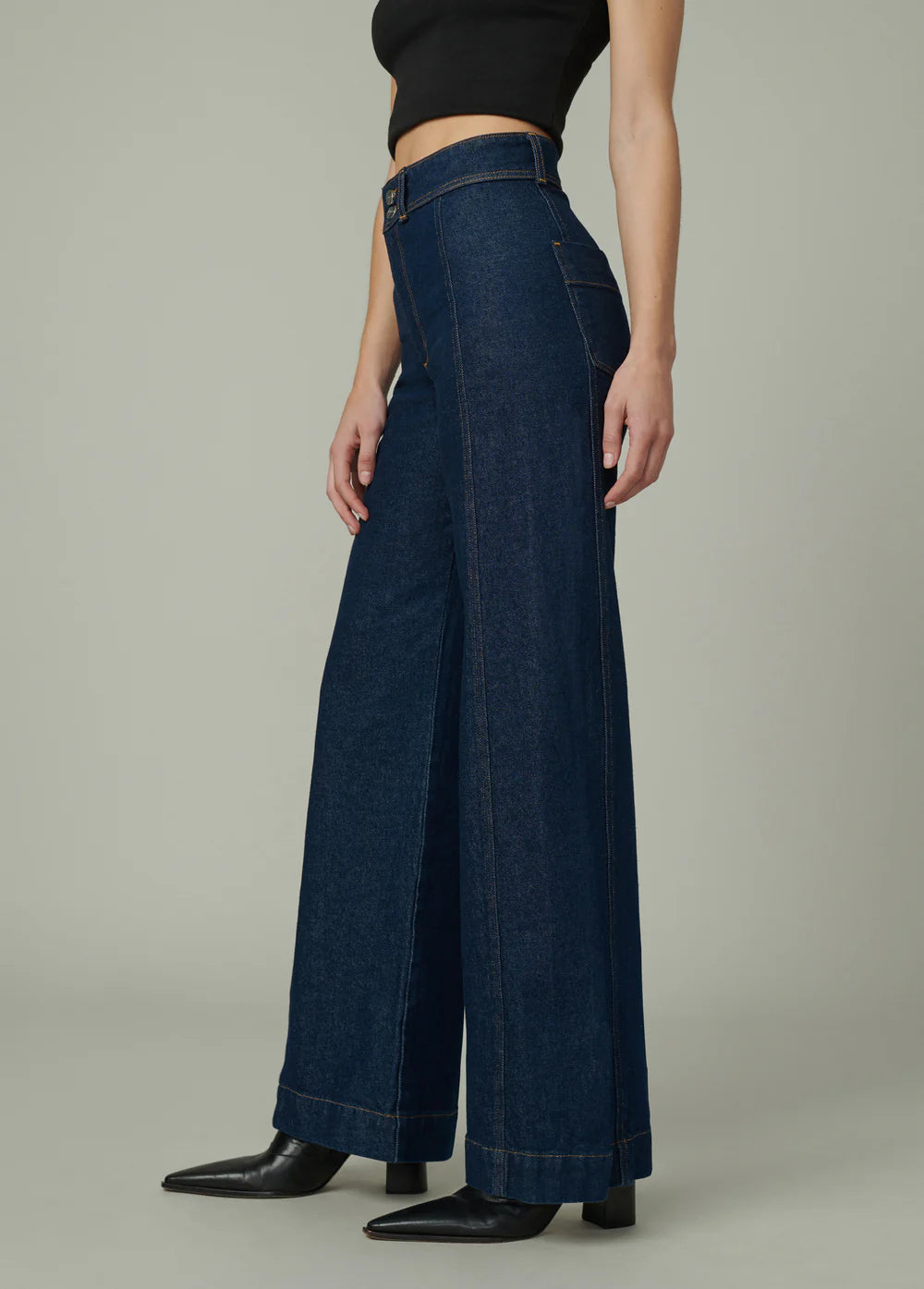 The Seamed Denim Trouser