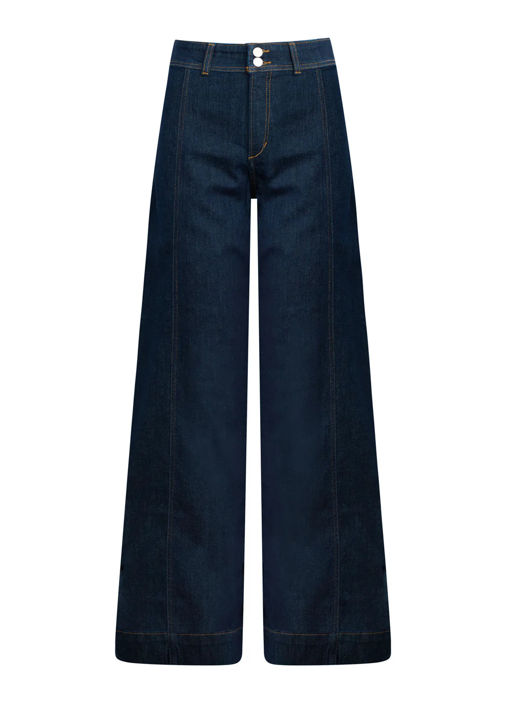 The Seamed Denim Trouser