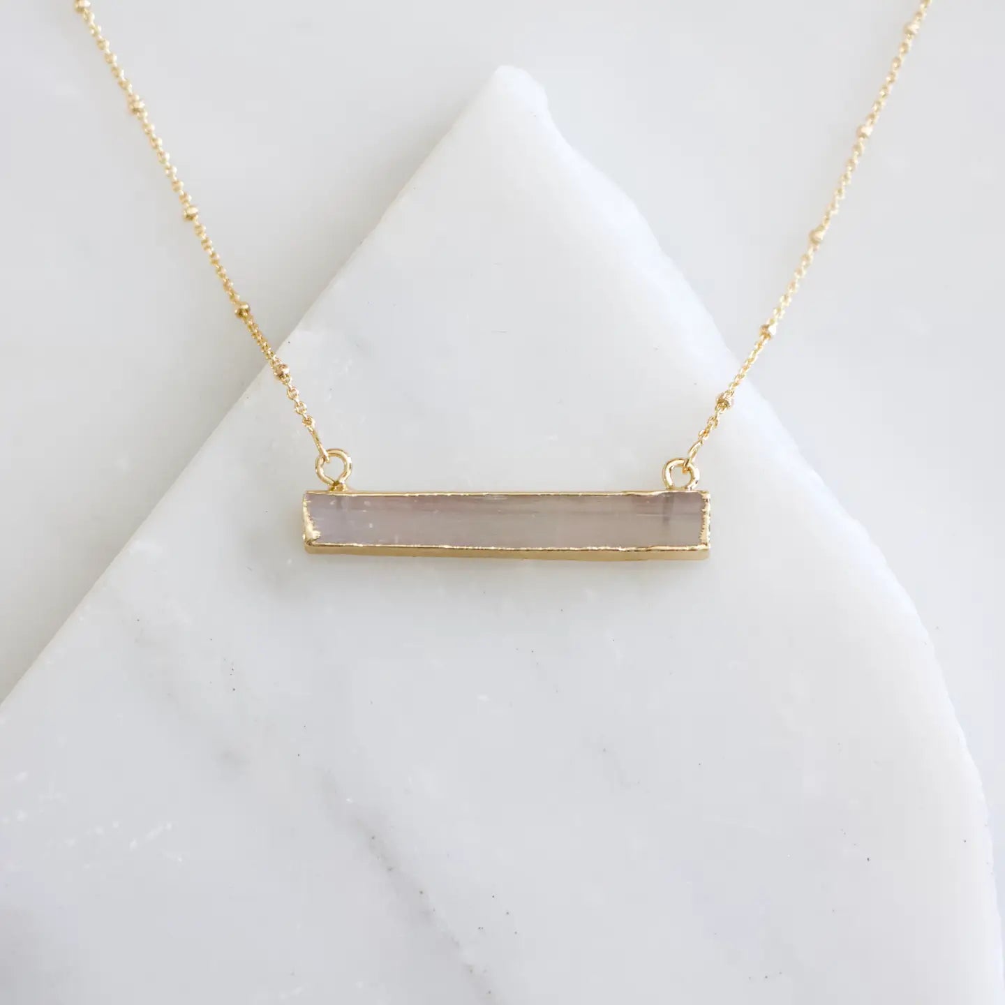 Selenite Bar Necklace