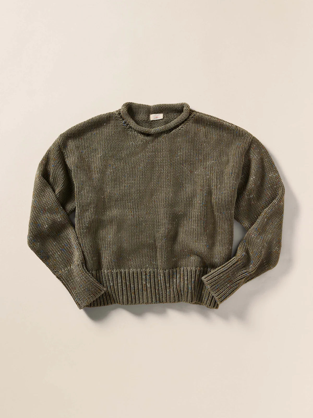 Sunwashed Cotton Roll Neck Sweater
