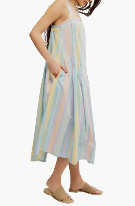 Primavera Stripe Midi Dress