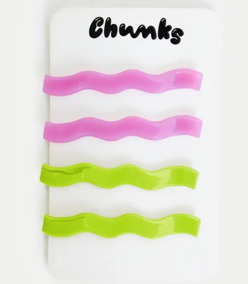 Slides in Wavy Lilac and Lime