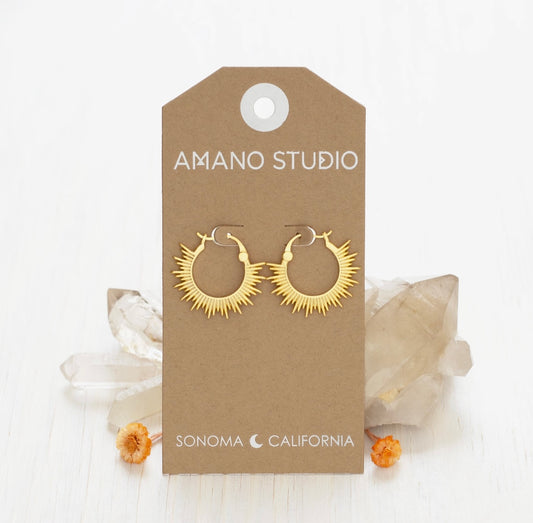 Amano Studio Sunburst Hoop Earrings
