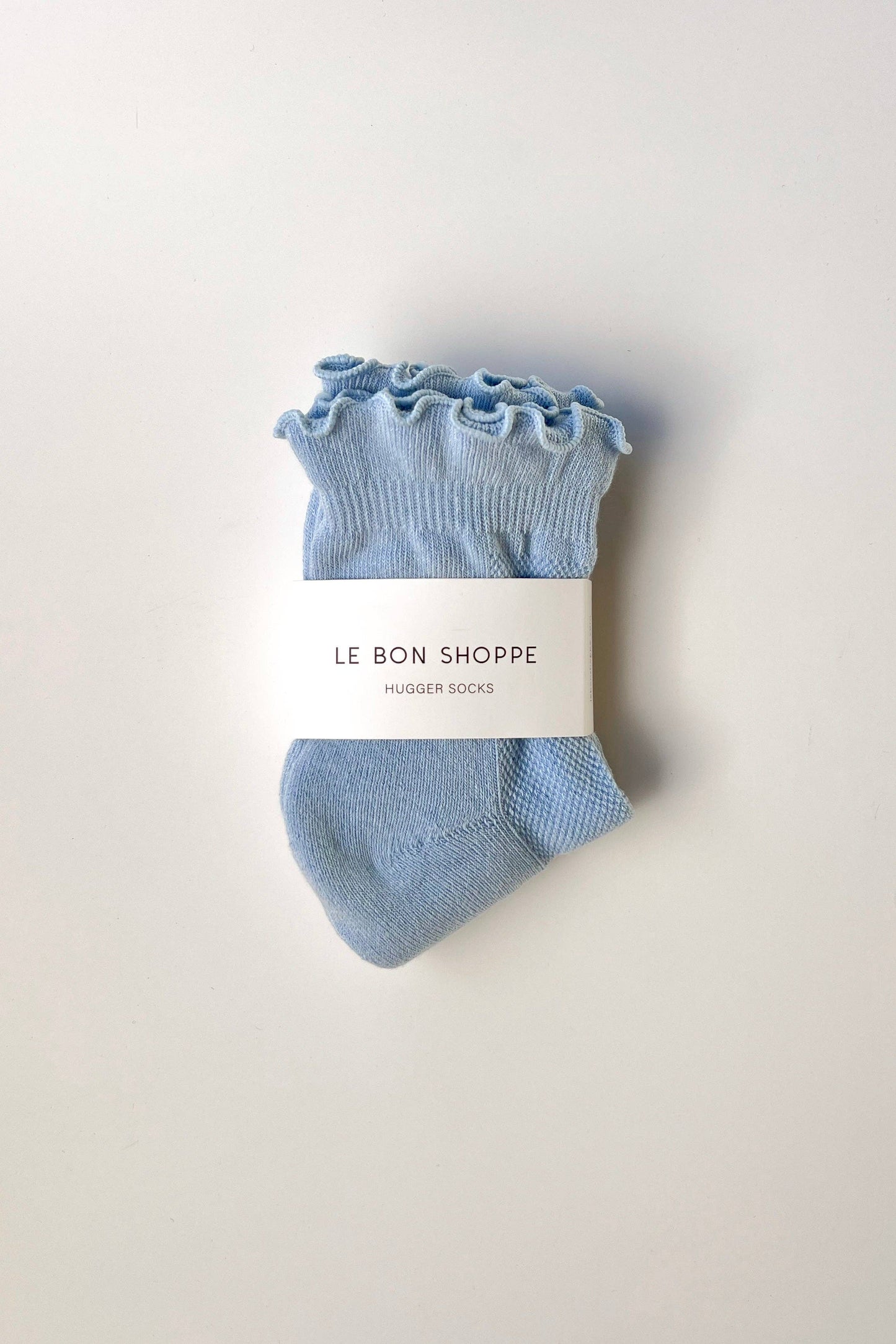 Ruffled Hugger Crew Socks  (Wholesale): PERIWINKLE / RED