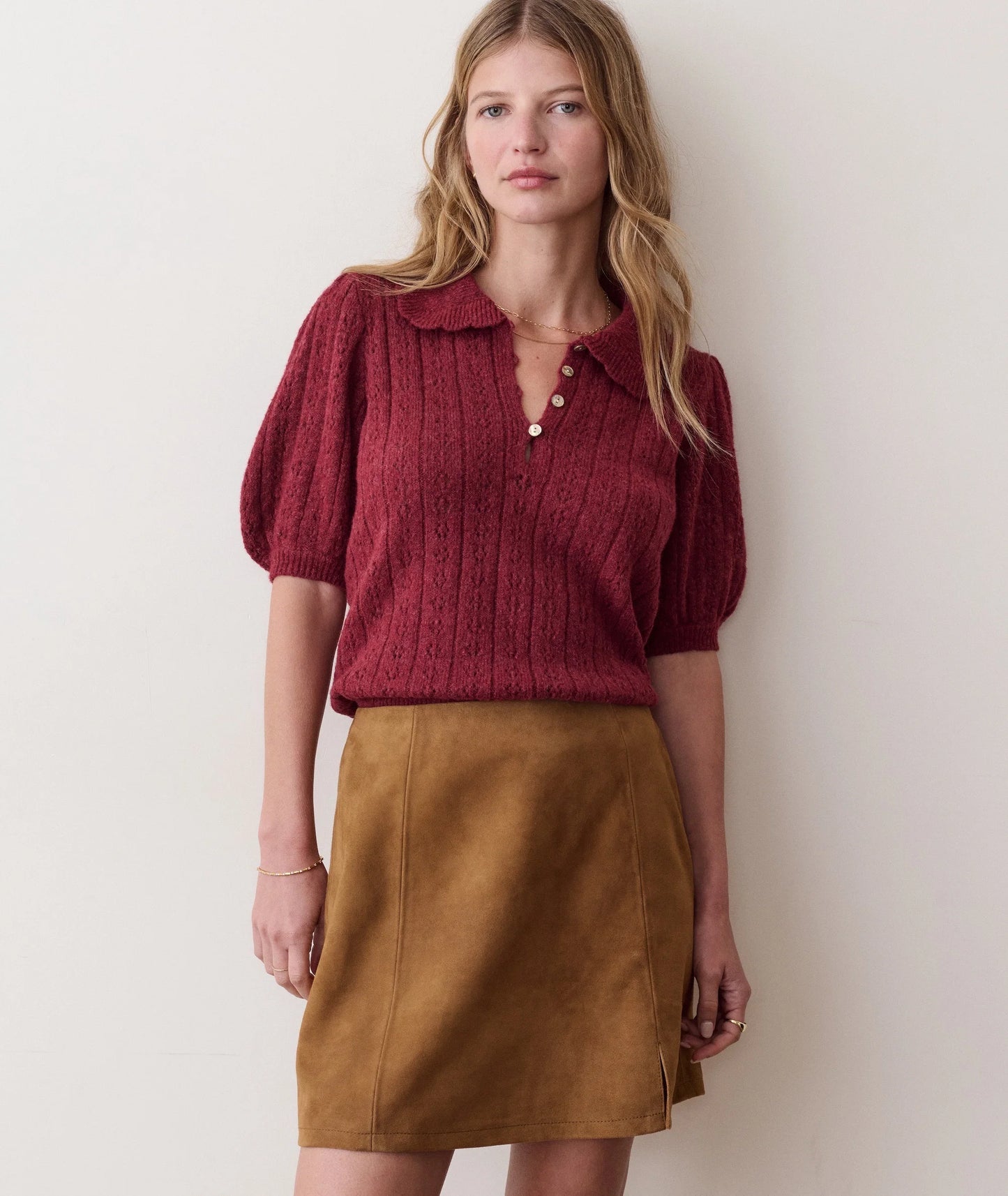 Sophia Pointelle Polo