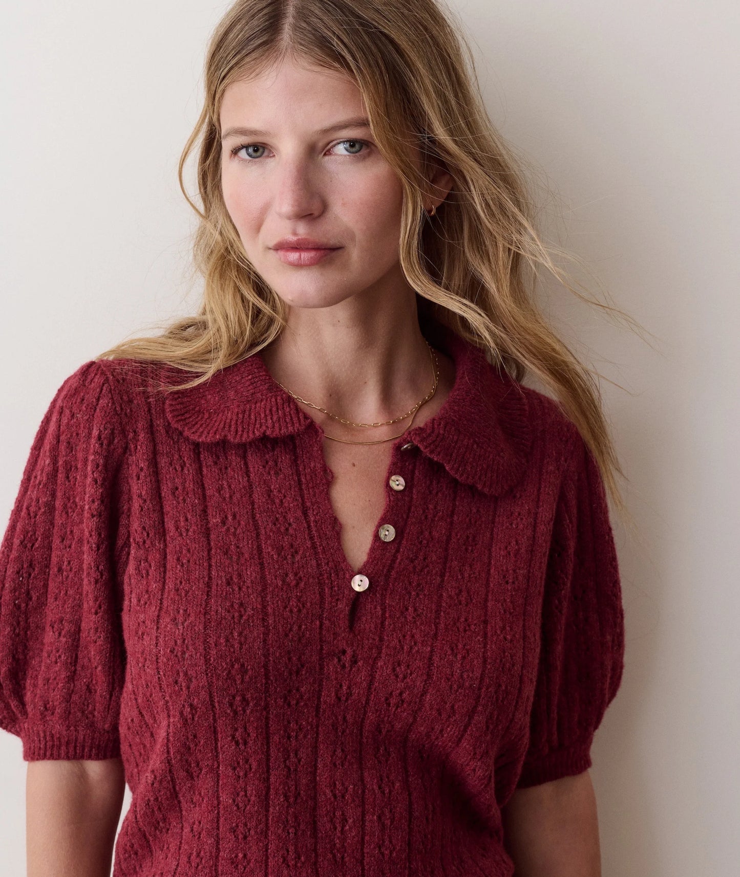 Sophia Pointelle Polo
