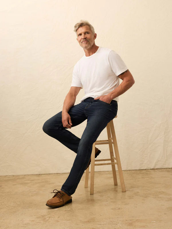 Stretch Terry Indigo 5-Pocket Pant