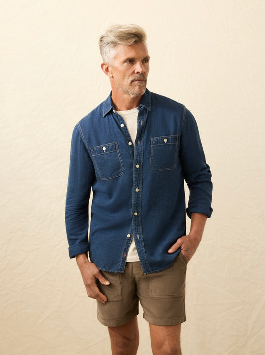 Men’s Tried and True Chambray Workshirt