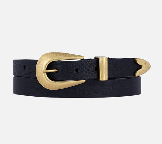 Adrie Skinny Leather Belt