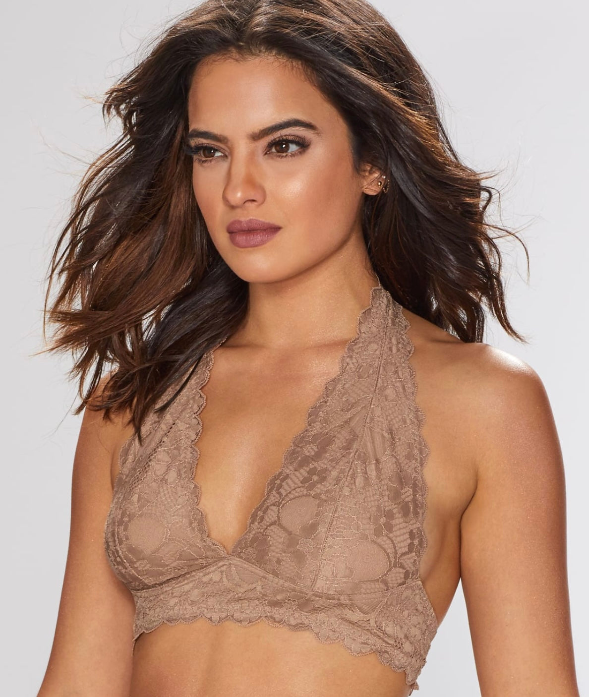 Galloon Lace Halter-Top Bralette