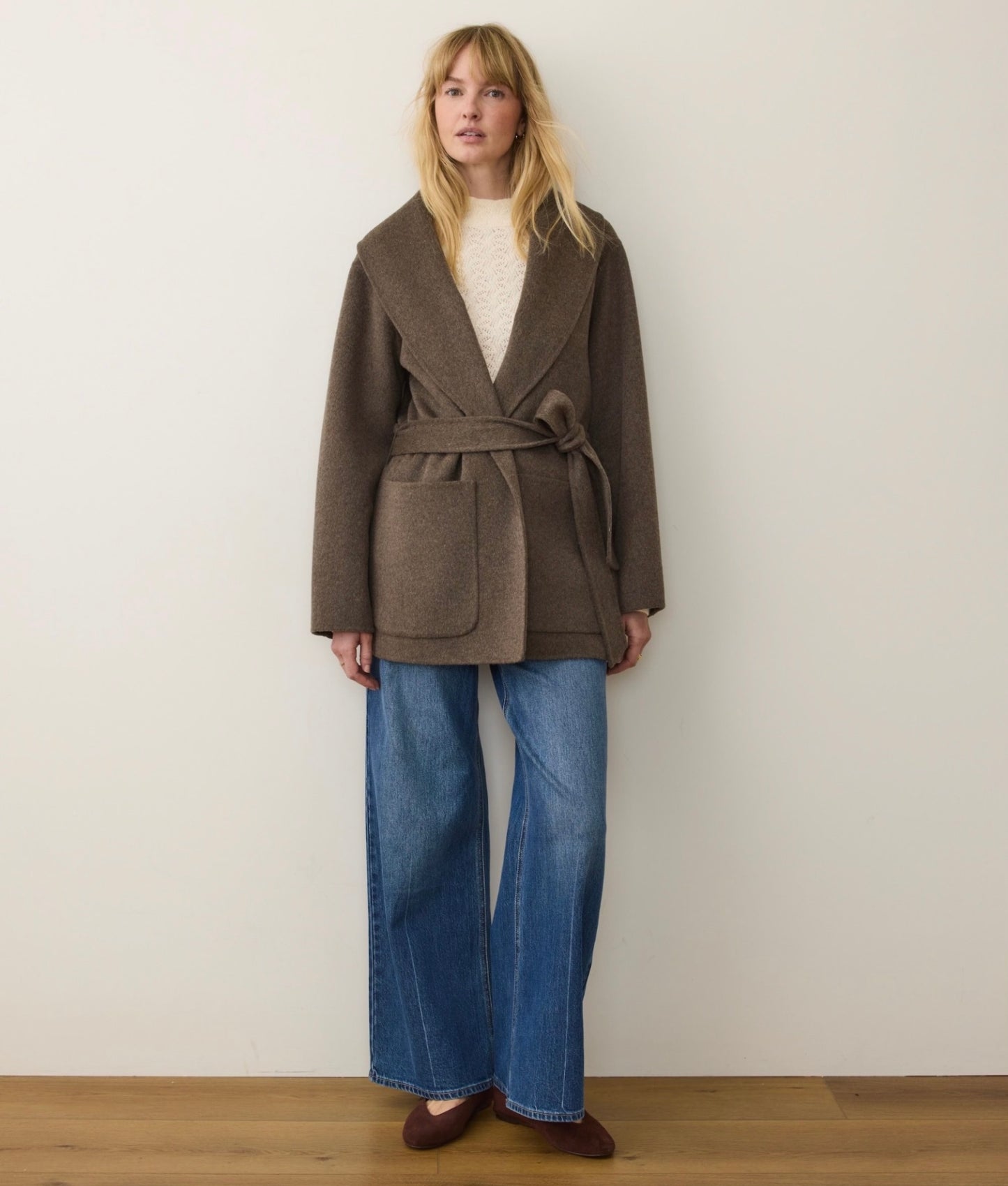 Colette Belted Wool Coat
