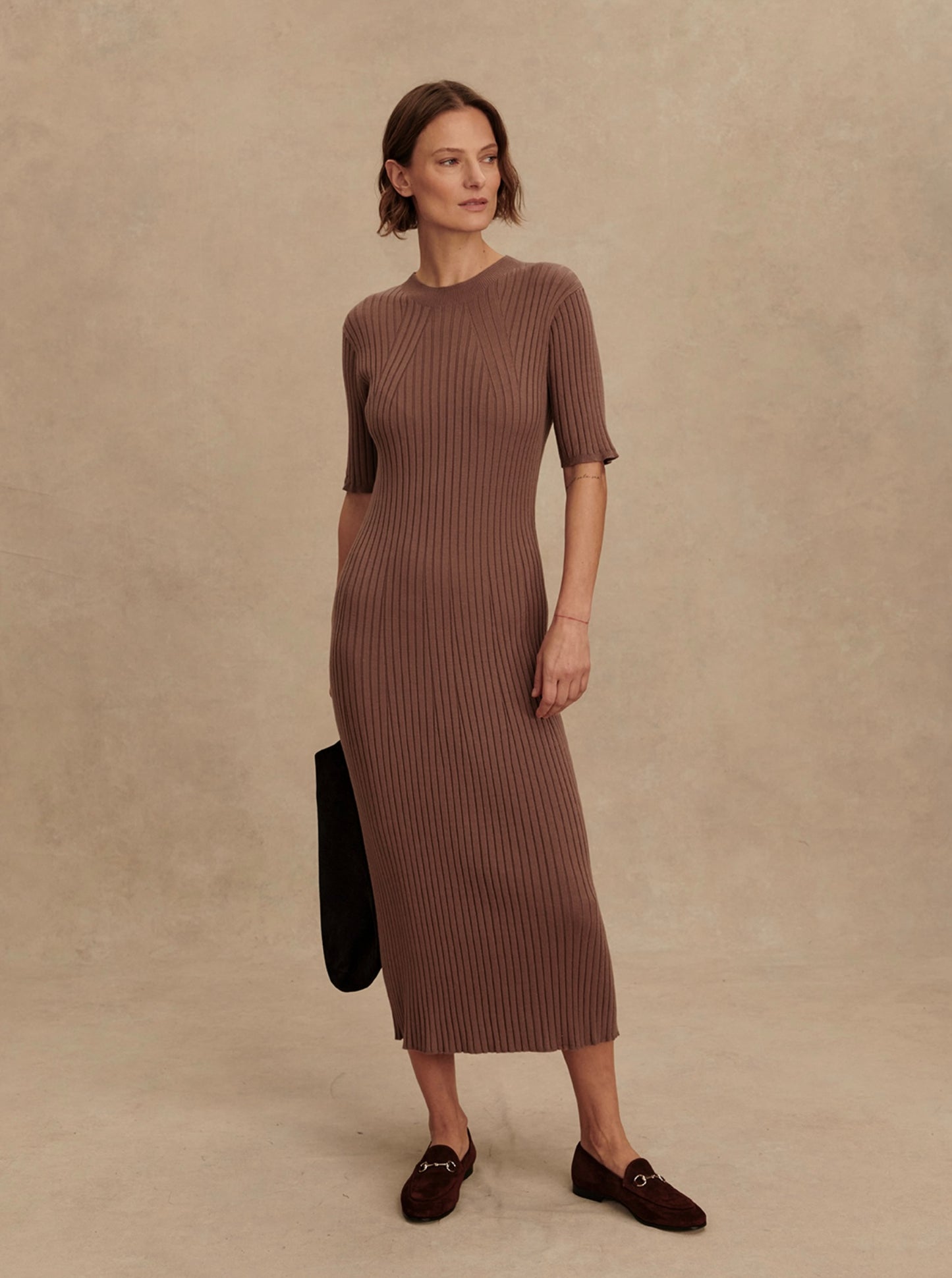 Maeve 2.0 Rib Knit Midi Dress