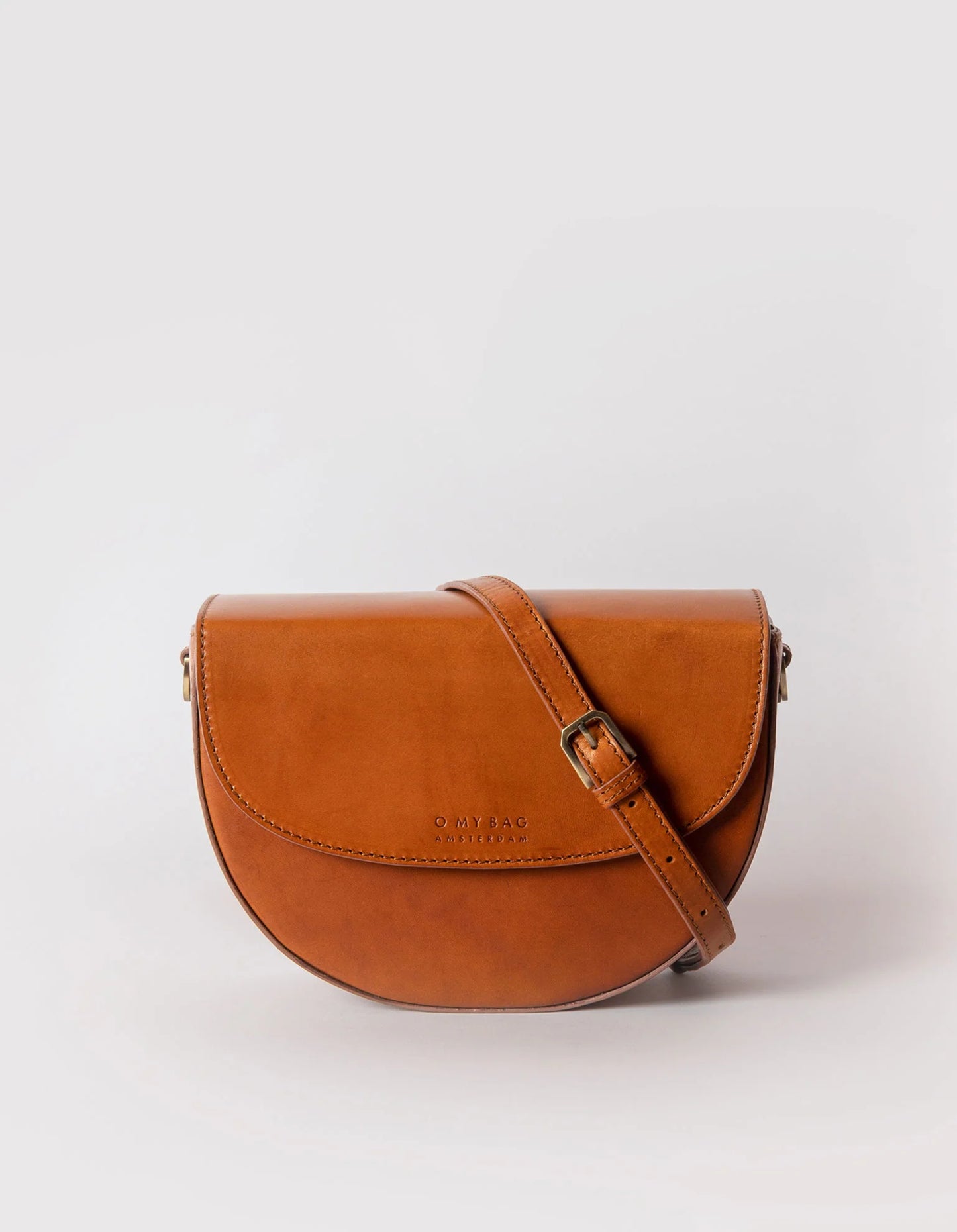 Leather Bag Ava - Cognac Classic Leather (Two Straps)