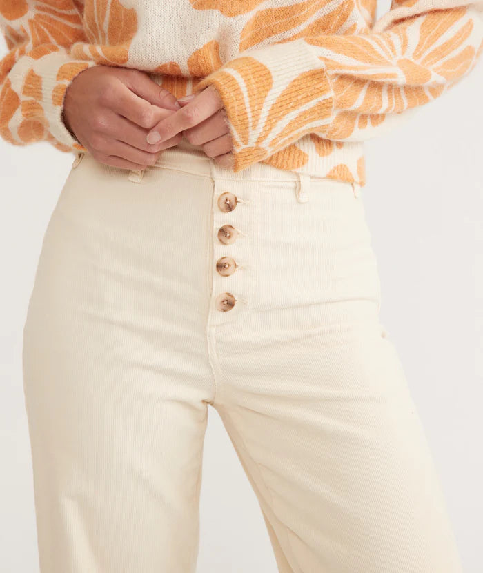 Cord Bridget Slim Wide Leg Crop