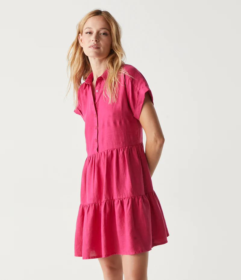 Greta Tiered Linen Dress