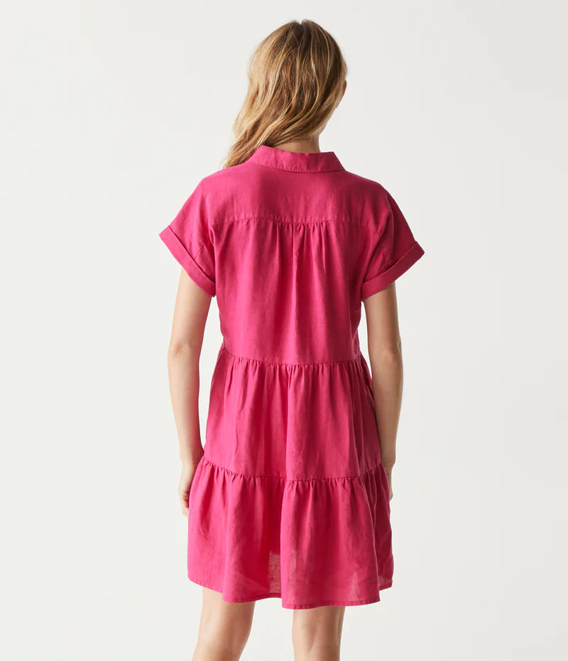 Greta Tiered Linen Dress