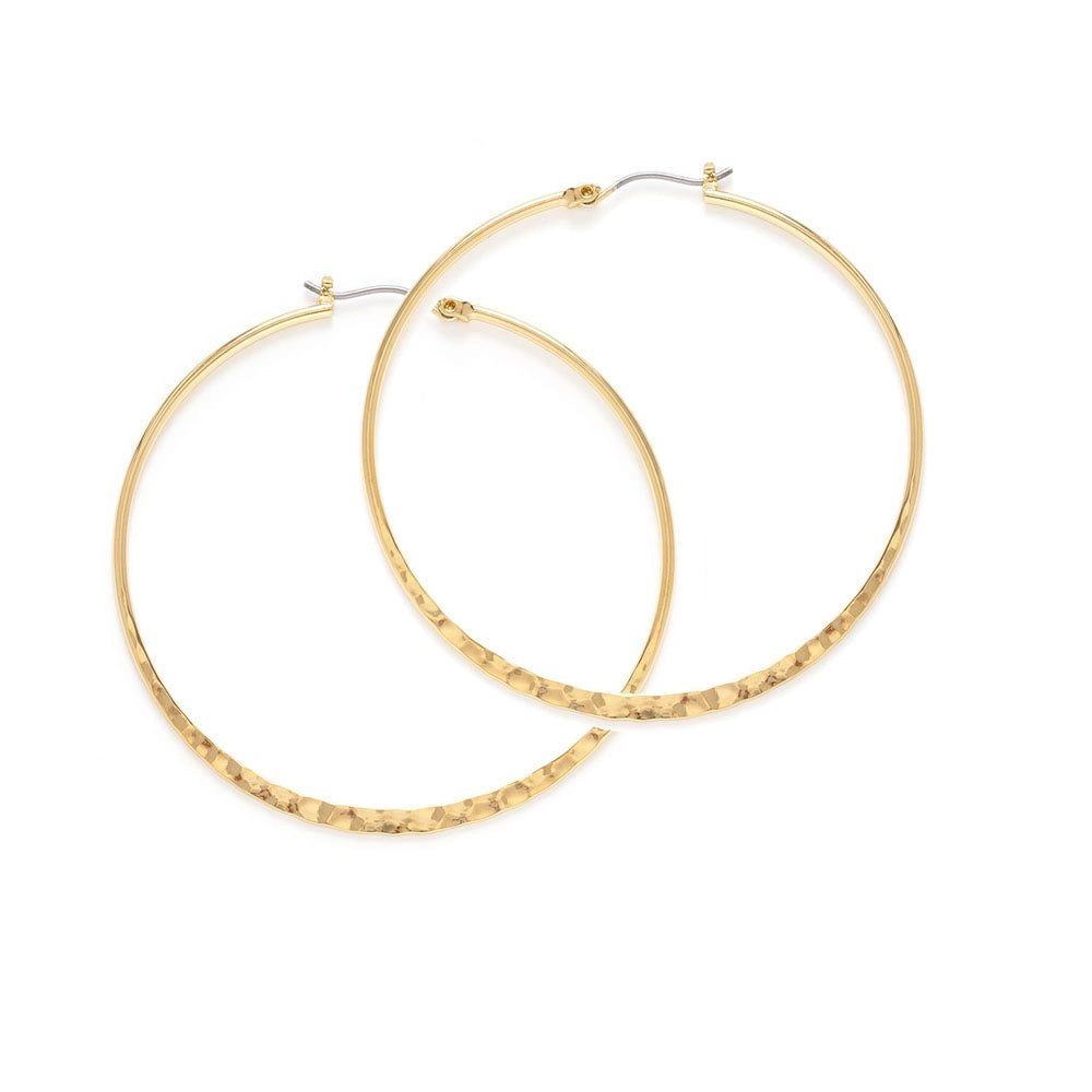 2” Hammered Hoop Earring