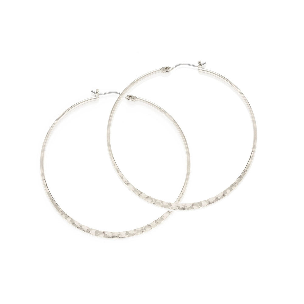 2” Hammered Hoop Earring