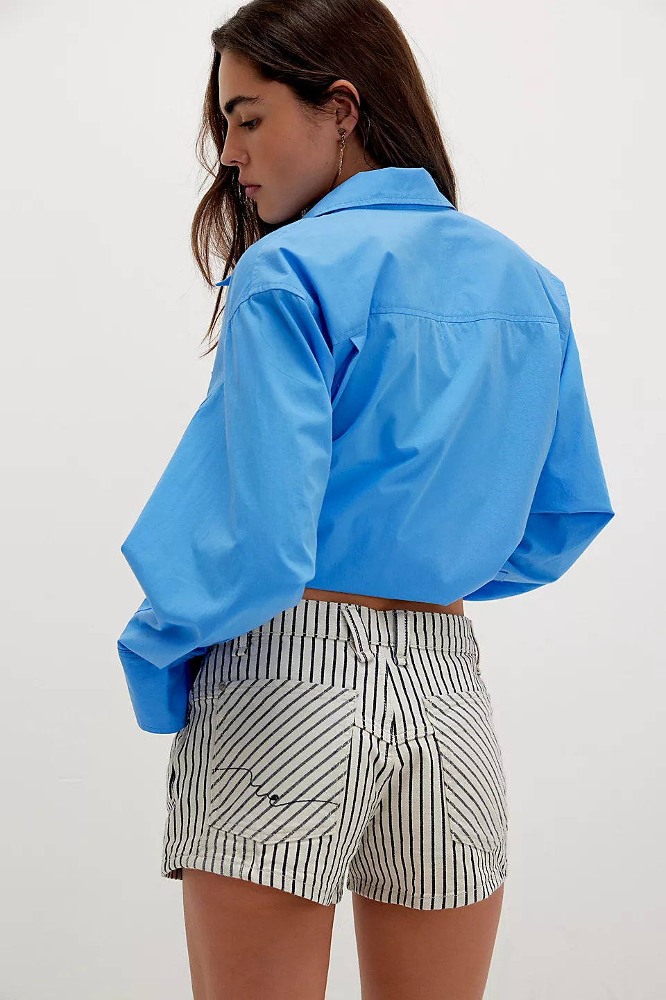 Now or Never Railroad Denim Shorts