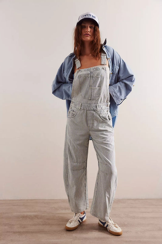 Good Luck Stripe Overalls