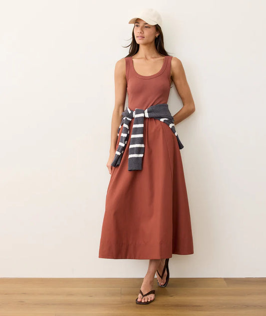 Lexi Rib Poplin Midi Dress