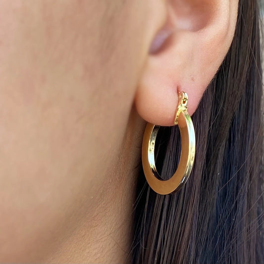 GoldFi Flat Hoops