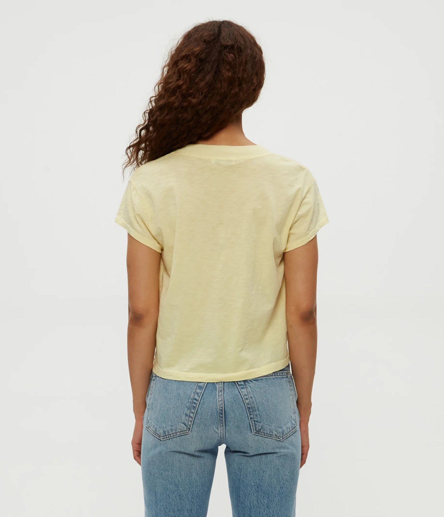 Harlan Cropped V Neck Tee