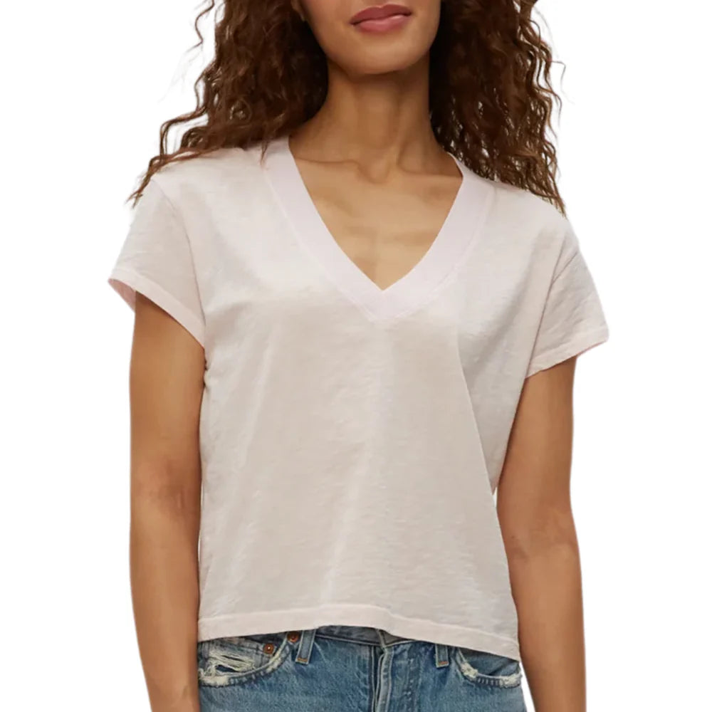 Harlan Cropped V Neck Tee