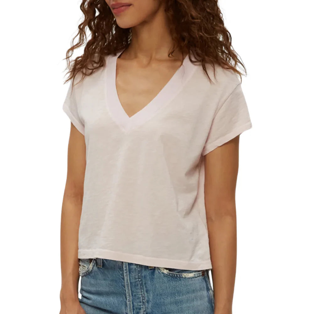 Harlan Cropped V Neck Tee
