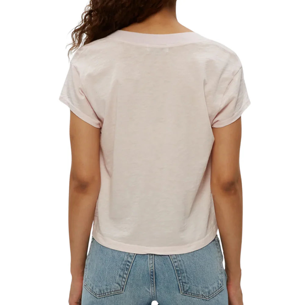 Harlan Cropped V Neck Tee