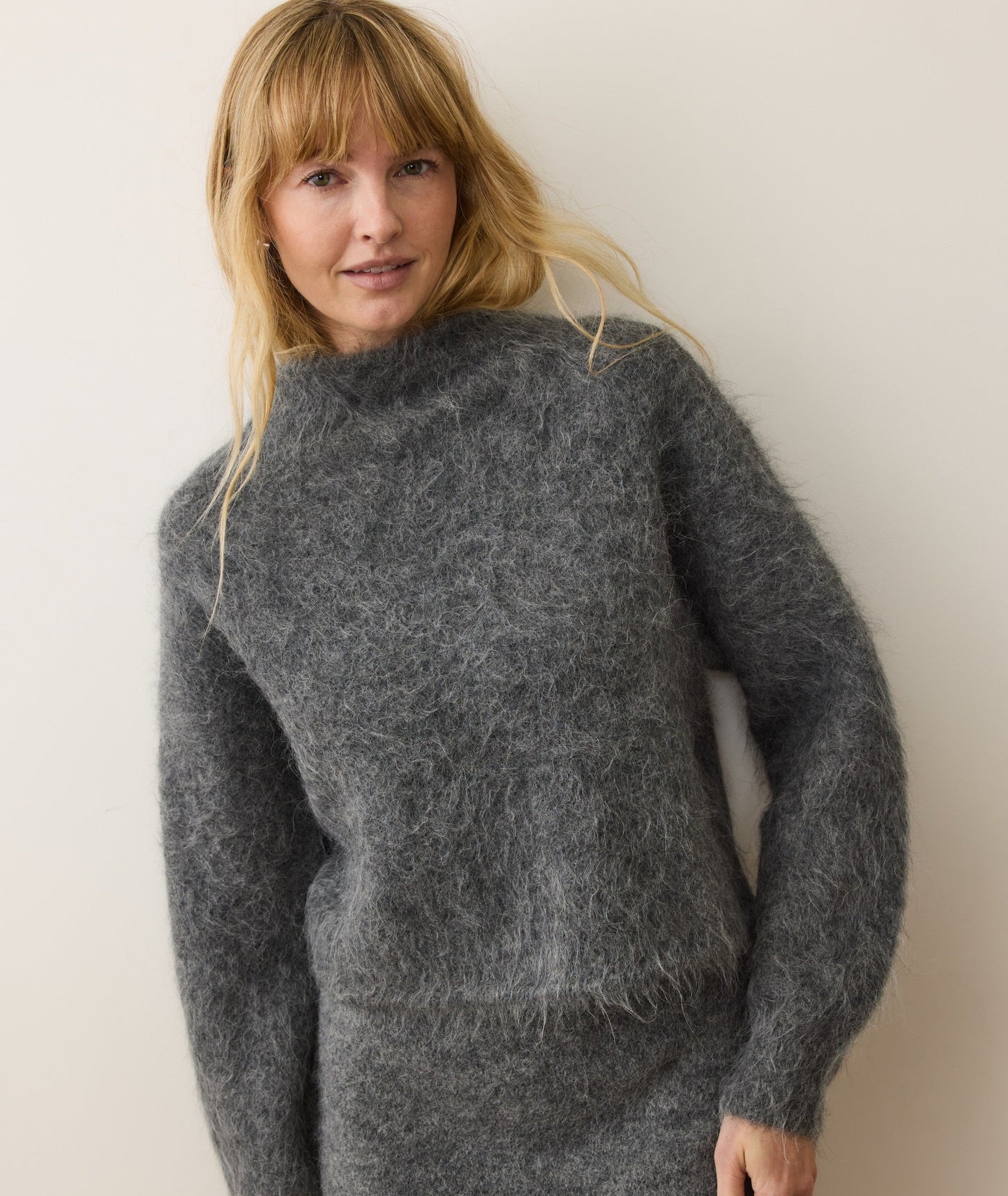 Suri Alpaca Mock Neck Sweater