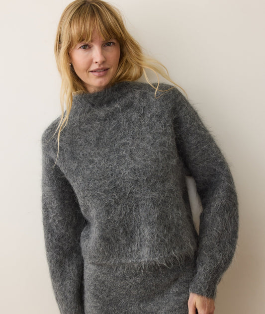 Suri Alpaca Mock Neck Sweater