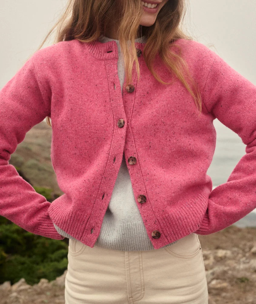 Coastal Merino Crewneck Cardigan