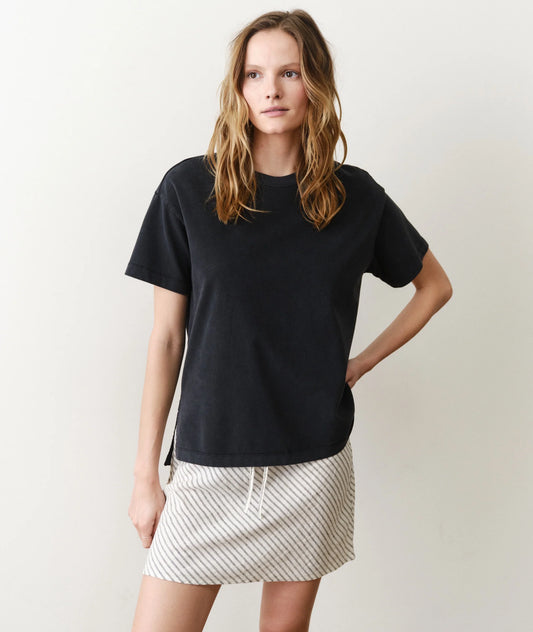 Luxe Sueded Oversize Crew Tee