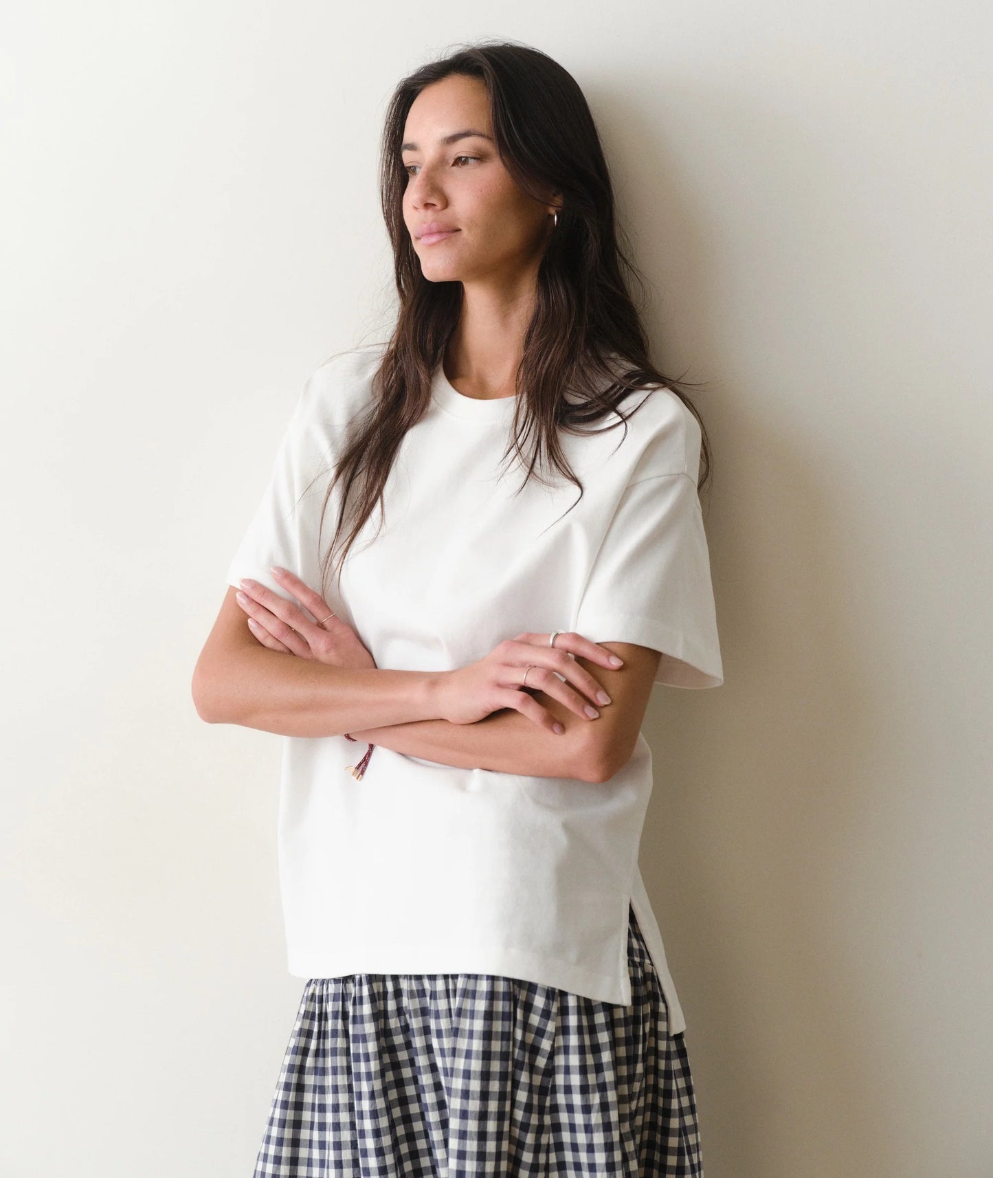 Luxe Sueded Oversize Crew Tee