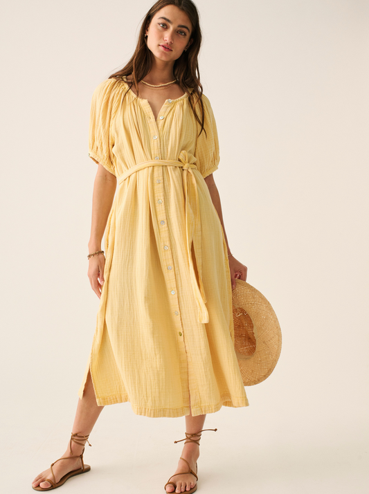 Dream Cotton Gauze Carmel Dress