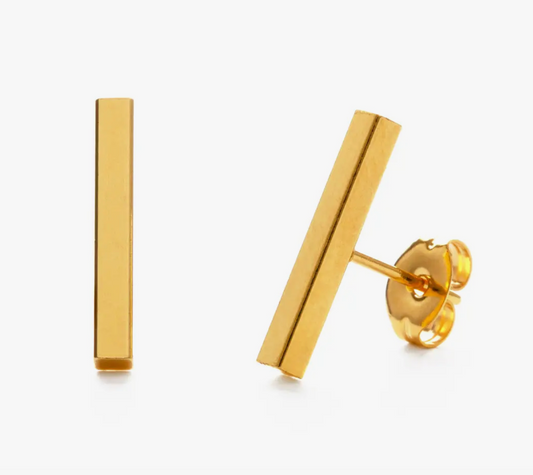 Gold Bar Studs