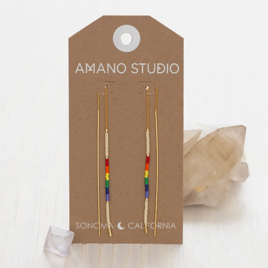 Miyuki Seed Bead Threader Earrings