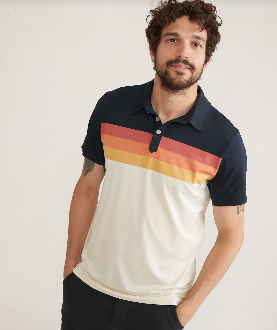 Recycled Sport Chest Stripe Polo