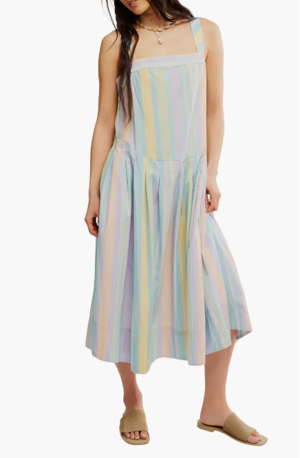 Primavera Stripe Midi Dress