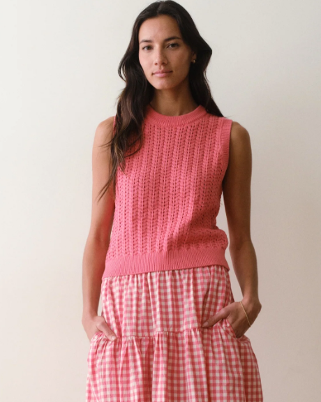 MIna Pointelle Sweater Tank