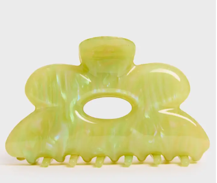 Flower Claw in Jade Swirl
