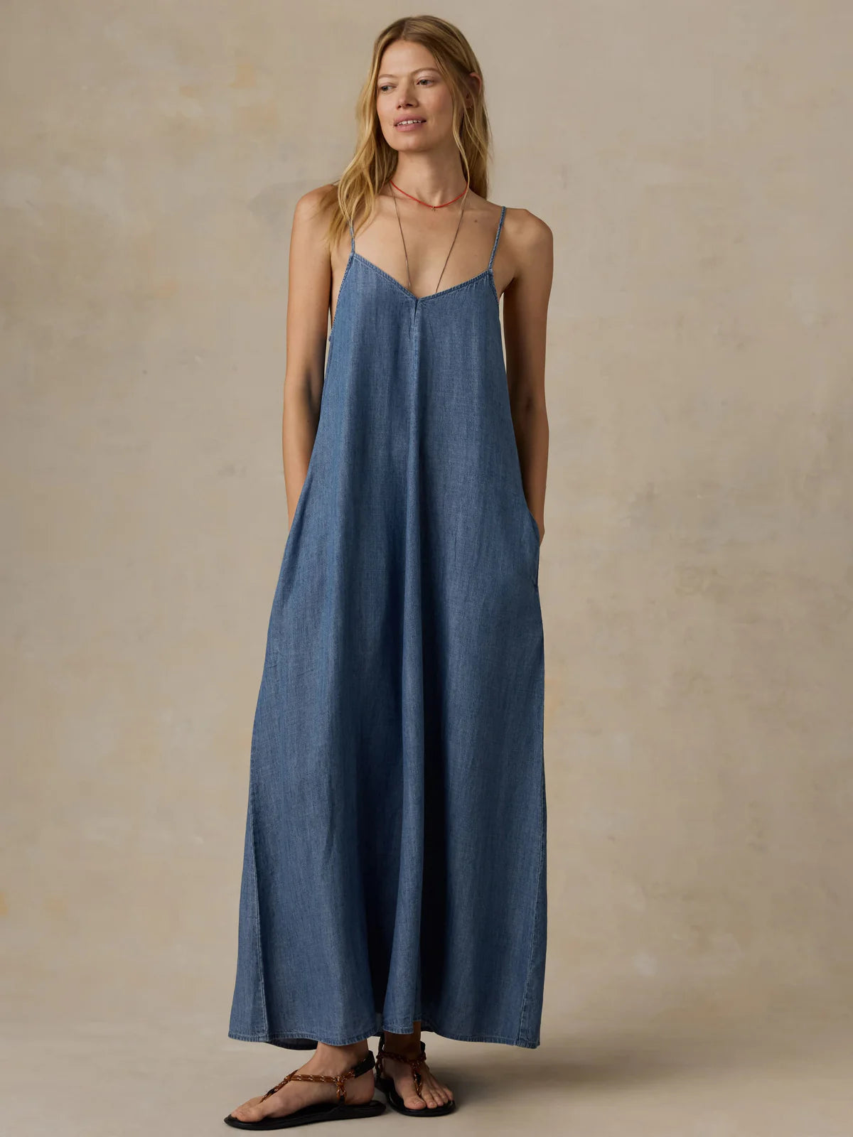Tried & True Chambray Slip Dress