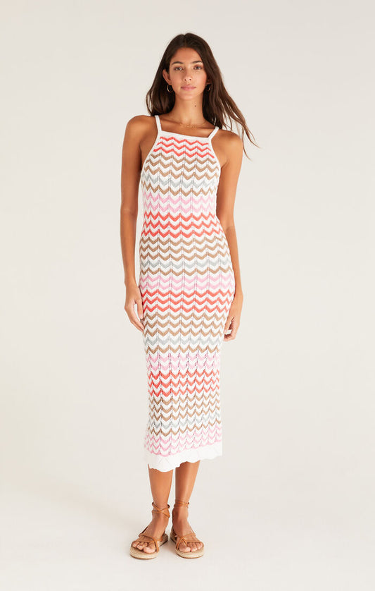 Camille Stripe Crochet Dress